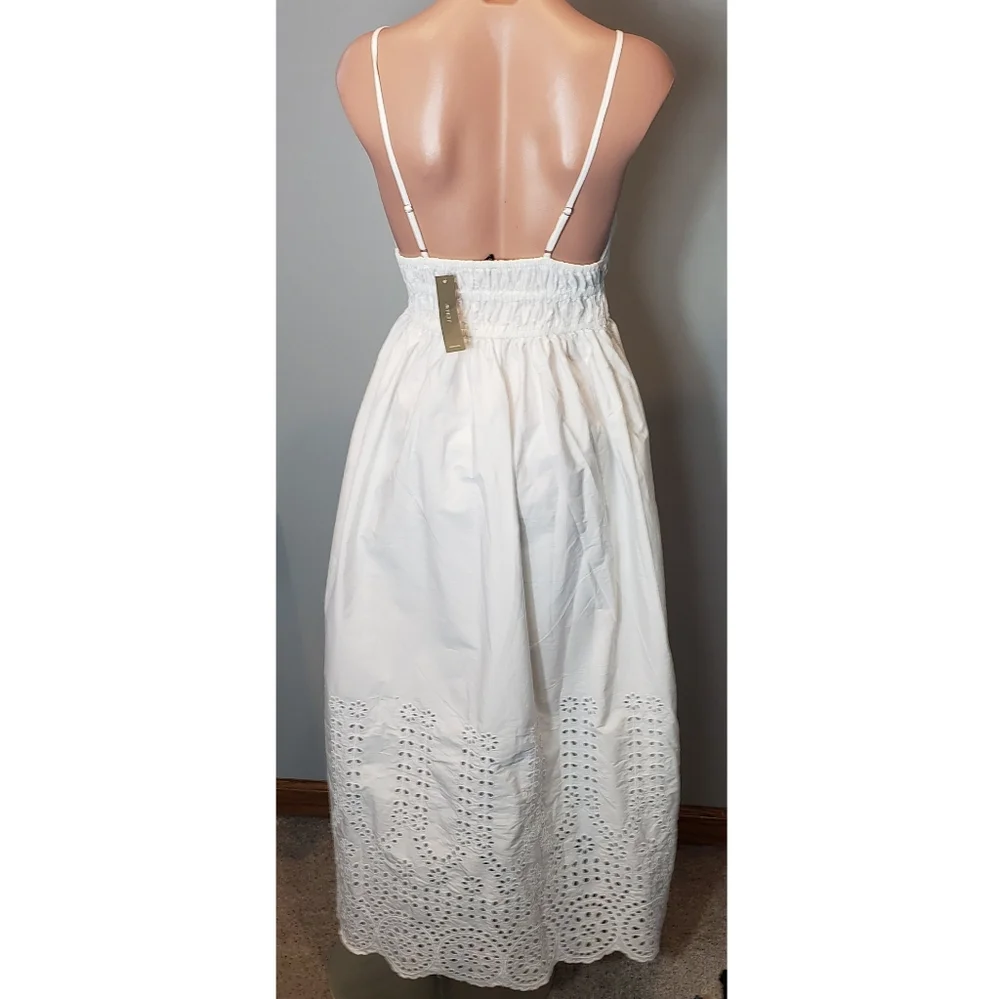 J. Crew White Eyelet Midi Dress - Picture 4 of 11